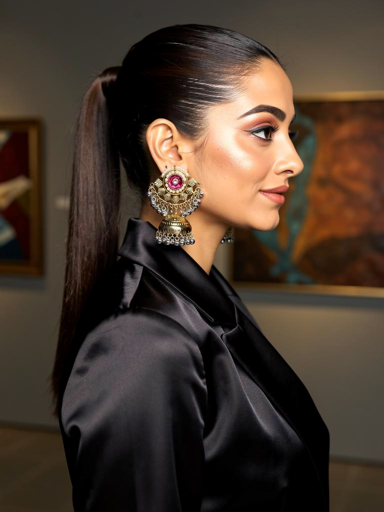 Statement jhumka styled after dark