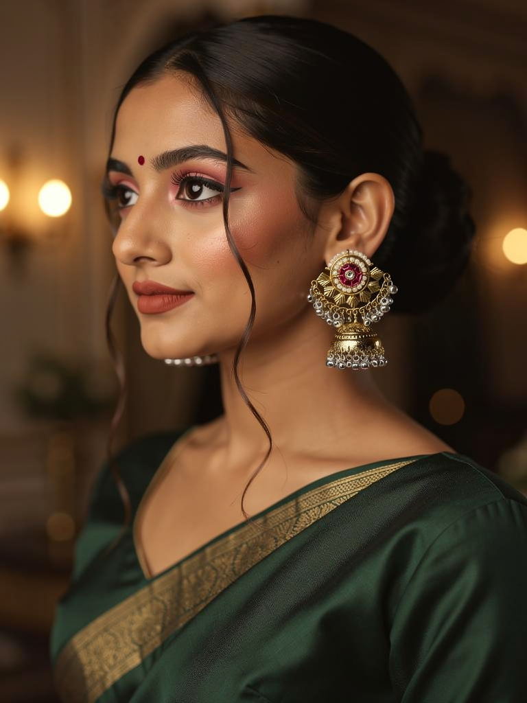 Maharani jewellery styled with silk